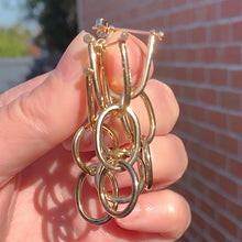 Load image into Gallery viewer, Gold plated chain earrings in 3 links