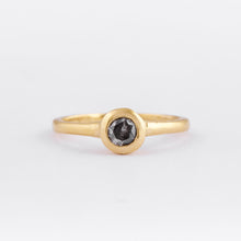 Load image into Gallery viewer, Salt and pepper diamond ring in 18ct yellow gold.