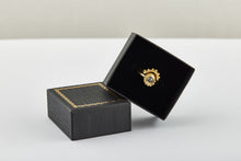 Load image into Gallery viewer, 18ct yellow gold ring with salt and pepper diamond and accent diamonds