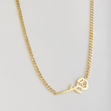Load image into Gallery viewer, Gold plated Rose choker chain